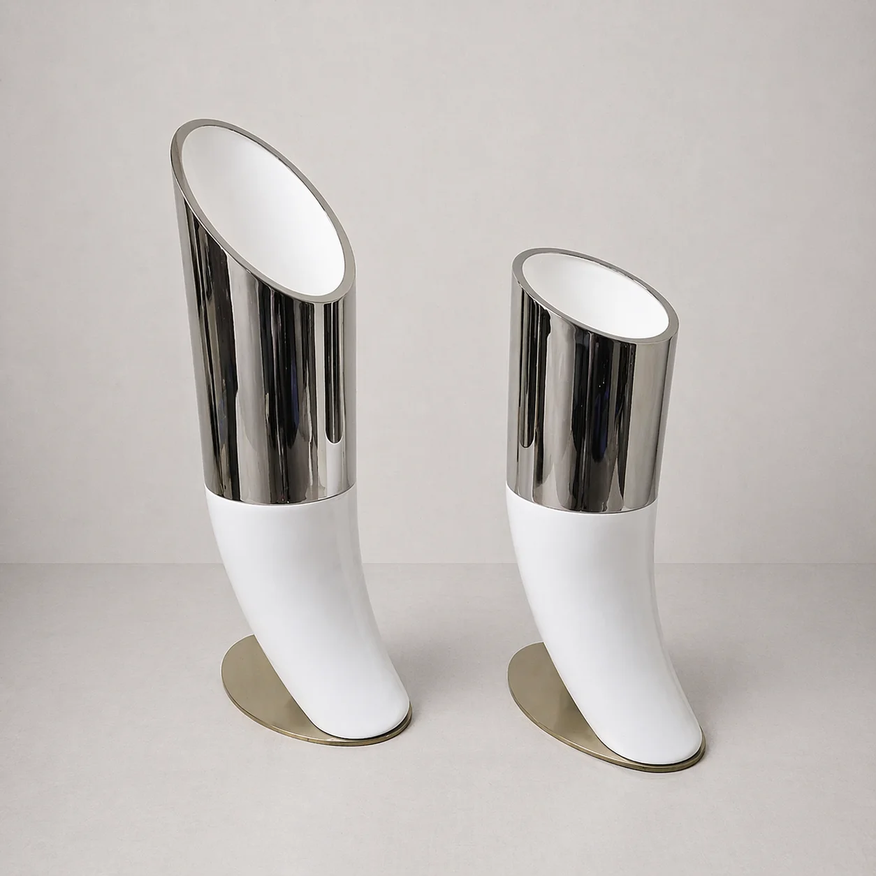 Vintage Ceramic Sculptural Decorative Vases (Set of Two) 2